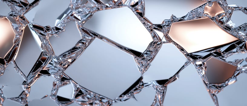 Abstract background of shattered mirror pieces photo