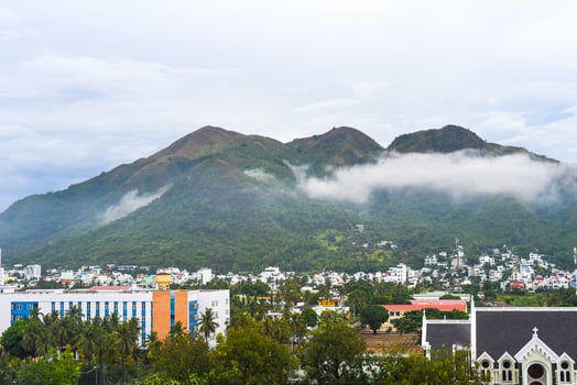 Panorama view on Nha Trang in the morning photo