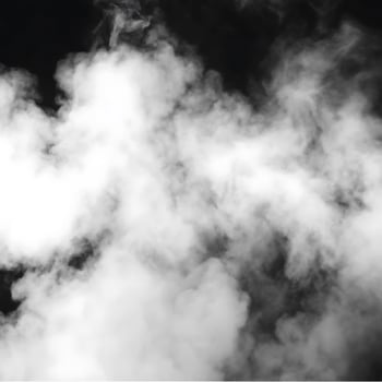 Abstract of white smoke billowing against a black background creating a dramatic and ethereal effect with swirling textures photo