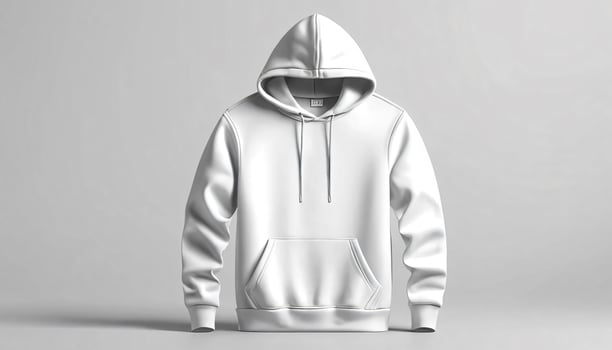 3D RenderingBlank White Hoodie Mockup Perfect for Design Presentation Mock up template for design print photo