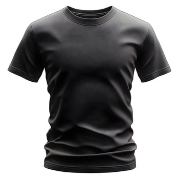 Sleek black t-shirt mockup showcasing a modern, minimalist design photo