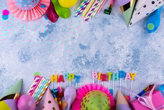 Happy birthday party celebrating background photo