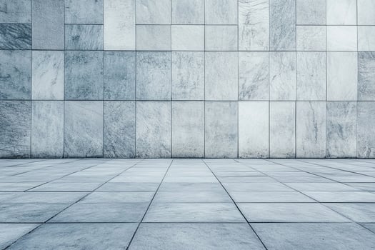 Minimalistic Perspective View of Gray Stone Tile Floor and Wall in Modern Urban Architecture photo
