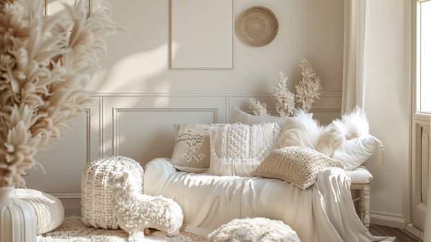 Boho living decor photo