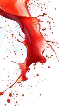 Red liquid splashes dynamically against a white background showcasing movement and energy photo