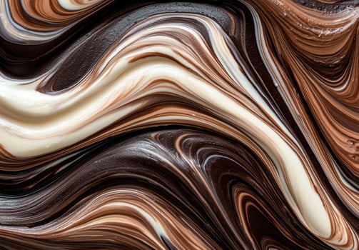 Swirls of chocolate, a decadent dessert background photo