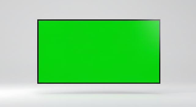 Green screen with a white background photo