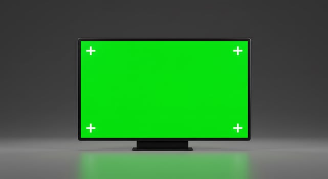 Green screen with a black background photo