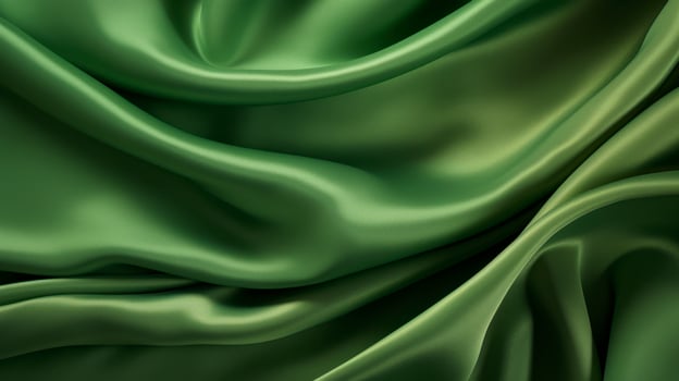 A green piece of fabric with a pattern photo