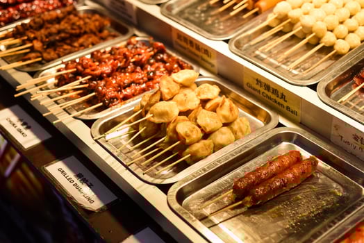 Grilled food bbq in Jalan Alor street food in Kuala Lumpur photo