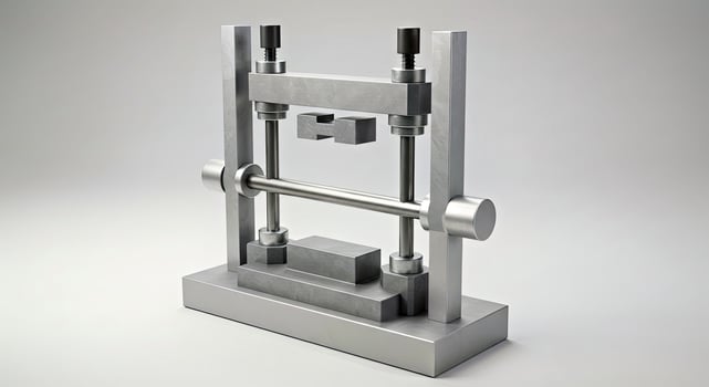 A metal machine with a metal rod and a metal rod photo