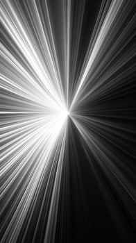 Light rays emanating from a central point create a dynamic burst of energy in a dark setting photo