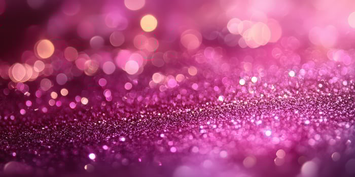 Sparkling pink glitter creates a mesmerizing backdrop for festive celebrations at night photo