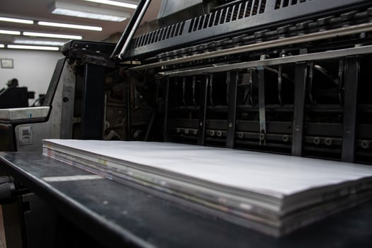 Industrial Printing Press High-Volume Printing Machine. High quality photo