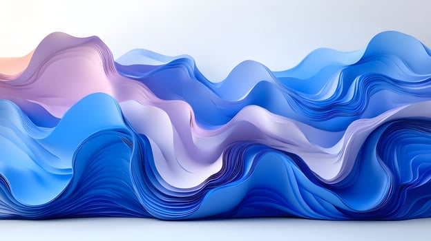 Abstract 3D Blue and Purple Wavy Background photo
