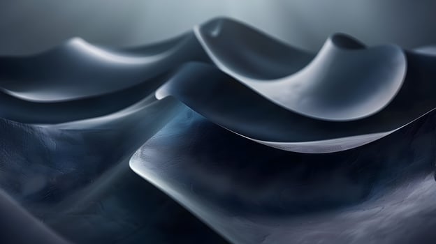 Abstract 3D Background with Deep Blue Waves photo