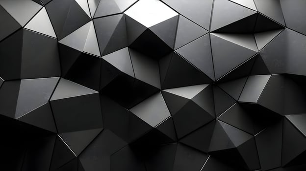 Abstract Black Geometric 3D Pattern photo