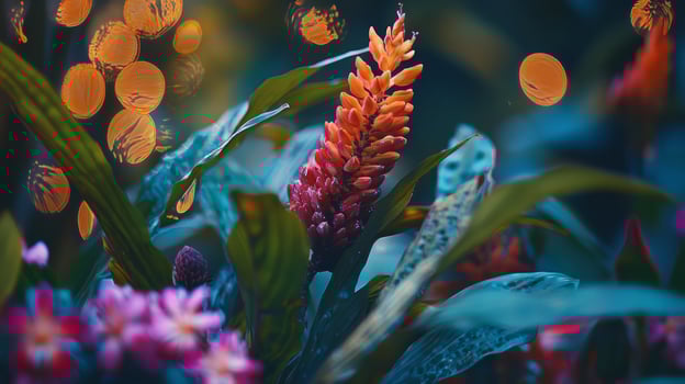 A flower is in the middle of a field photo