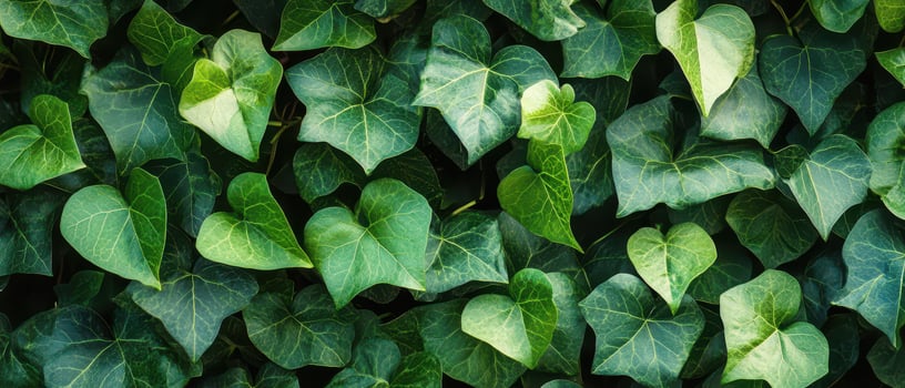 A close up of green ivy leaves photo