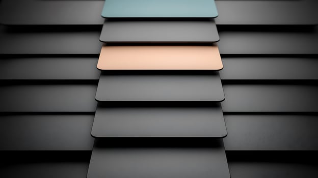 Stacked geometric panels in varying shades create a modern aesthetic for design applications photo