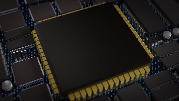 IC on PCB Board for IT or Technology concept photo