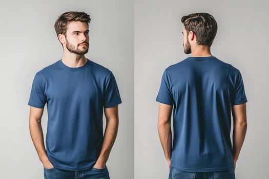 Vibrant Blue Mens T Shirt Comfortable And Stylish photo