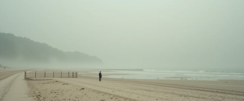 Serene Minimalist Scene in Desaturated Muted Tones photo