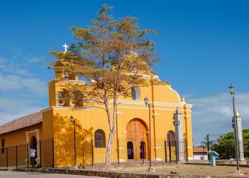 Colonial temple in Diria, municipality of Granada, Nicaragua. photo
