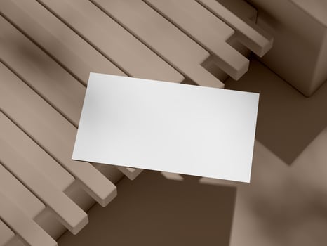 Stylish Business Card Mockup Featuring Clean Lines and Textures photo