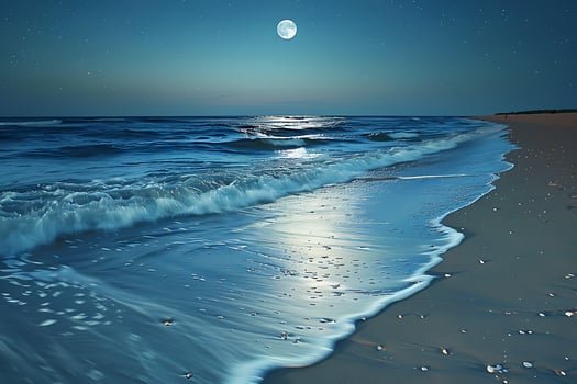 Serene Moonlight Sonata on the Shore photo