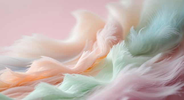 Colorful mixed pastel creams on pink background. photo
