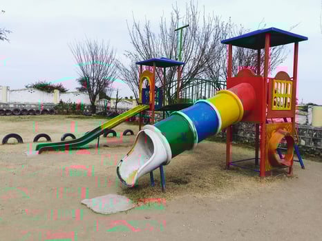 Swings in the park background photo
