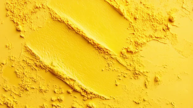 Textured Yellow Powder Swirl on Yellow Background photo
