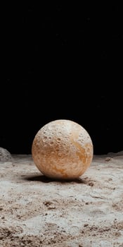 A moon or planet surface with craters in space photo