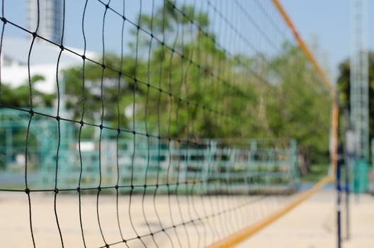 Volleyball Net in Blurred Background photo