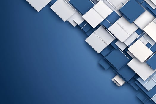 Abstract blue and white geometric shapes background. photo