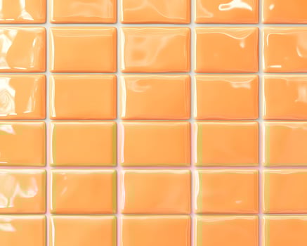 Grid of Glossy Light Orange Rectangular Tiles photo