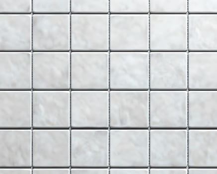 Grid of Off-White Square Tiles with Grey Grout photo