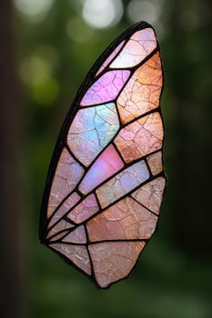 Close up of a colorful butterfly wing with intricate details photo