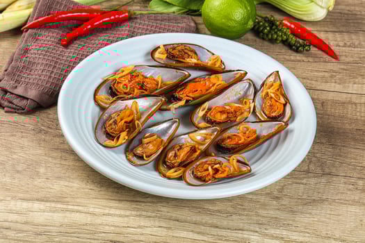 A plate of food on a table photo