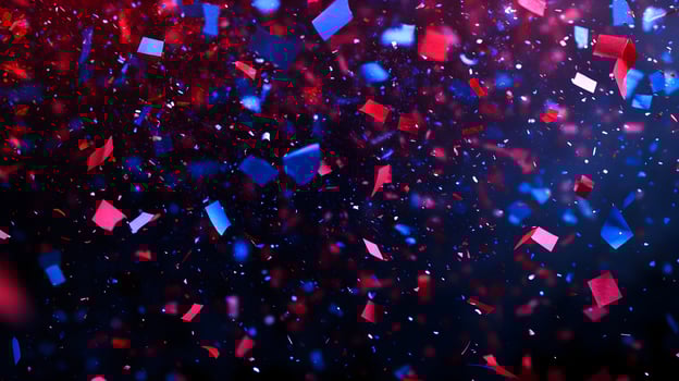 Festive red and blue confetti explosion for celebrations or special events backdrop photo