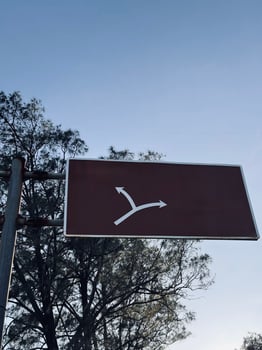 Directional Road Sign Against Clear Sky. Bromo National Park. photo