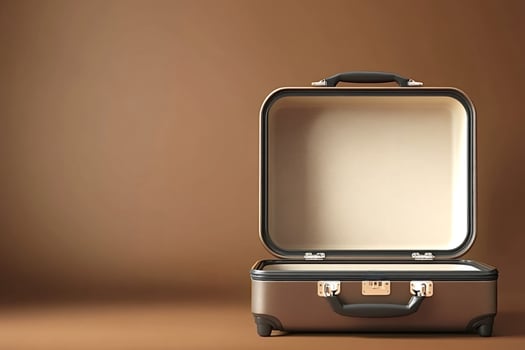 Open suitcase invites to exciting adventures and travel experiences photo