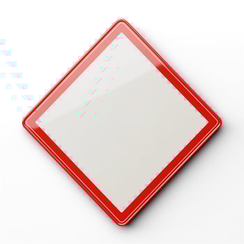 A blank traffic sign with a red border, signaling caution or restriction. photo