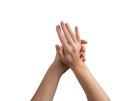 Female hands with perfectly polished nails, showcasing a sleek, elegant manicure. Symbolizing beauty photo