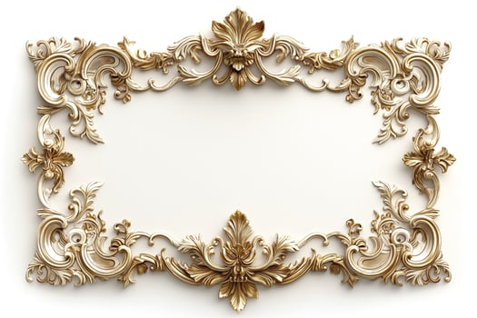Intricate gold ornate frame with floral details, perfect for showcasing art or photographs. photo