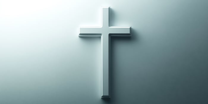 Cross displayed against a minimalistic background highlighting faith and spirituality in a serene environment photo