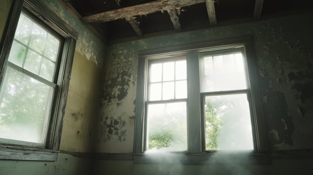 An old room with a window and a window photo