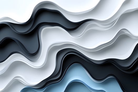 Abstract Wave Layers in Monochrome and Blue Tones for Modern Design Projects photo