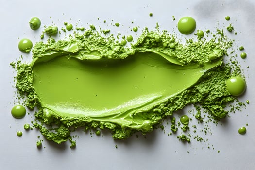 Abstract Expressionism in Bold Green Paint Splashing for Artistic Design Projects photo
